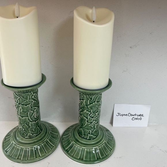 NEW Lenox Summer Terrace Green Candle Stick,Lenox ivy collection entertaining! - Picture 1 of 5